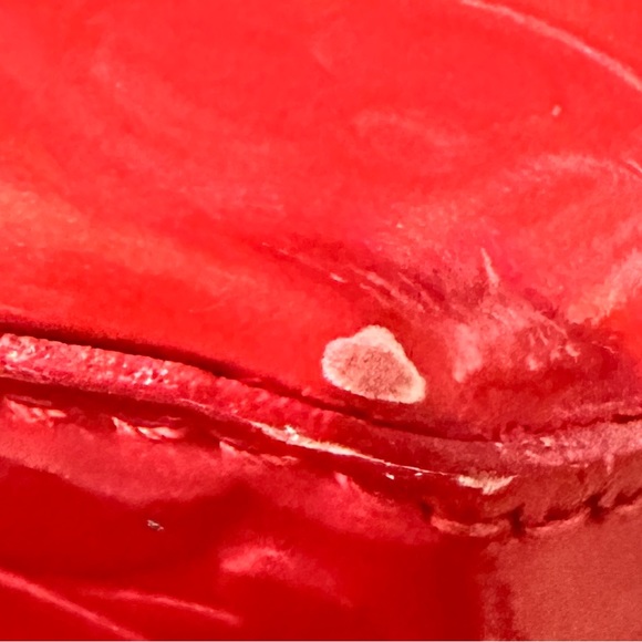 LV w/ COA Reade Shopper Tote MM in Red Vernis - Picture 9 of 16